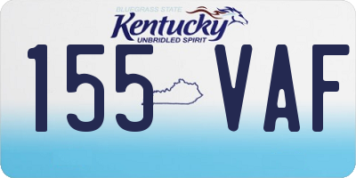 KY license plate 155VAF