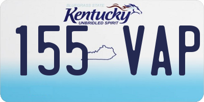 KY license plate 155VAP