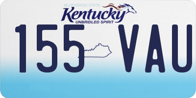 KY license plate 155VAU