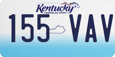 KY license plate 155VAV