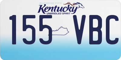 KY license plate 155VBC