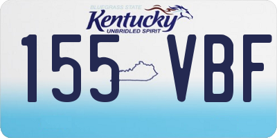 KY license plate 155VBF