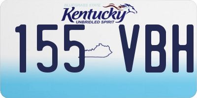 KY license plate 155VBH