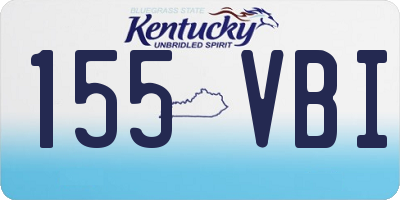 KY license plate 155VBI