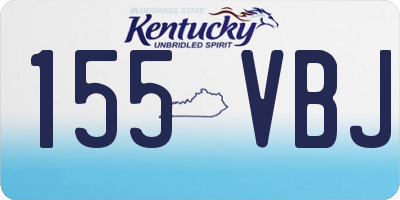 KY license plate 155VBJ