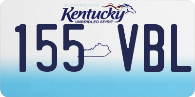 KY license plate 155VBL