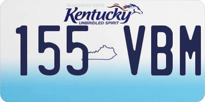 KY license plate 155VBM