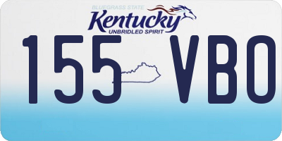KY license plate 155VBO