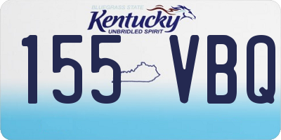 KY license plate 155VBQ