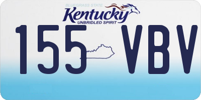 KY license plate 155VBV
