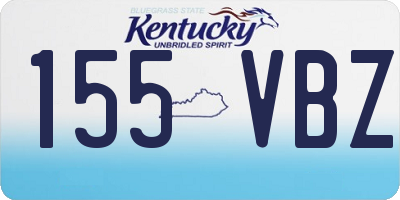 KY license plate 155VBZ