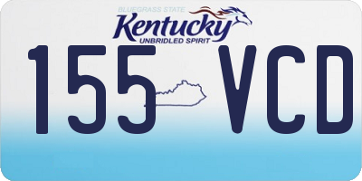 KY license plate 155VCD