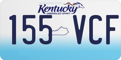 KY license plate 155VCF