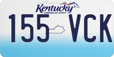 KY license plate 155VCK