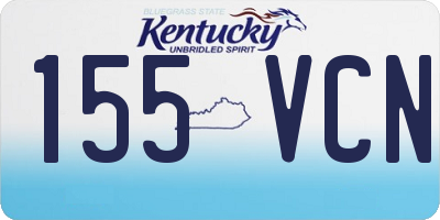 KY license plate 155VCN