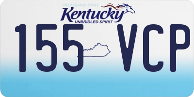 KY license plate 155VCP