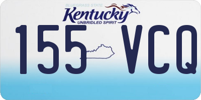 KY license plate 155VCQ