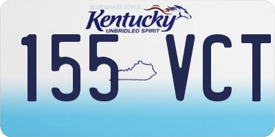 KY license plate 155VCT