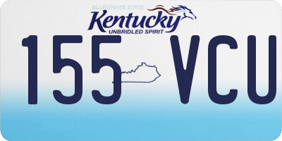 KY license plate 155VCU