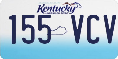 KY license plate 155VCV