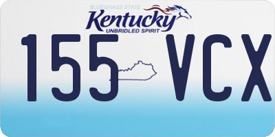 KY license plate 155VCX