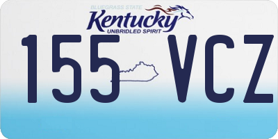 KY license plate 155VCZ