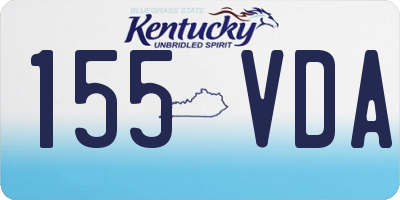 KY license plate 155VDA