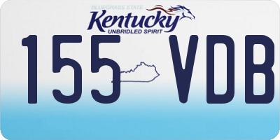 KY license plate 155VDB