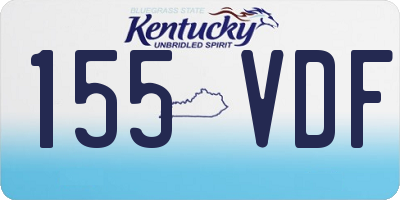 KY license plate 155VDF