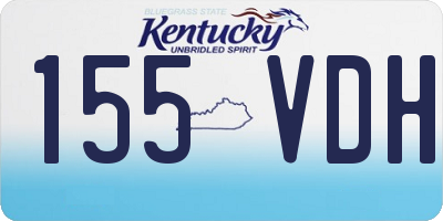 KY license plate 155VDH
