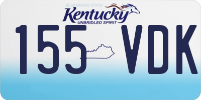 KY license plate 155VDK