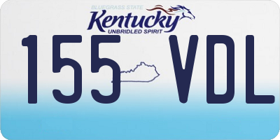 KY license plate 155VDL