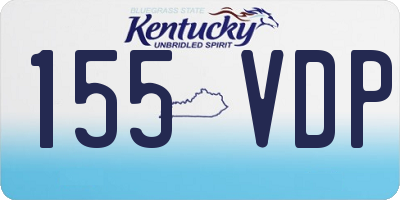 KY license plate 155VDP