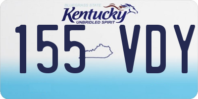 KY license plate 155VDY
