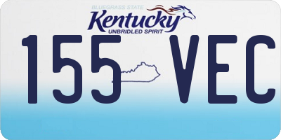 KY license plate 155VEC