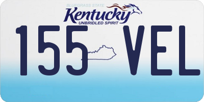 KY license plate 155VEL