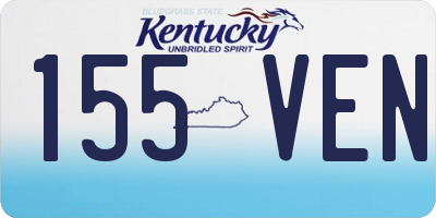 KY license plate 155VEN