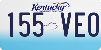 KY license plate 155VEO