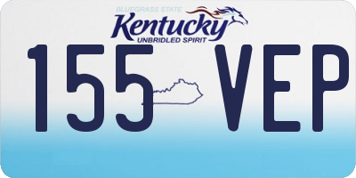 KY license plate 155VEP