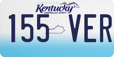 KY license plate 155VER