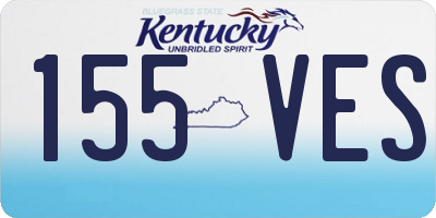 KY license plate 155VES