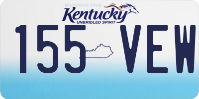 KY license plate 155VEW