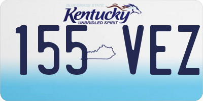 KY license plate 155VEZ