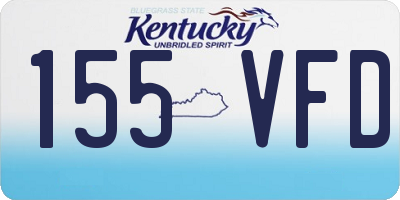 KY license plate 155VFD