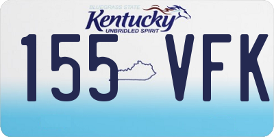 KY license plate 155VFK