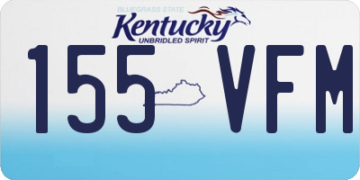 KY license plate 155VFM