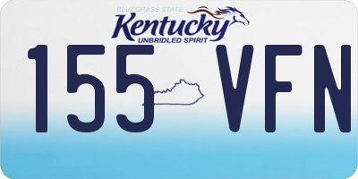 KY license plate 155VFN