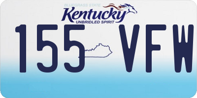 KY license plate 155VFW