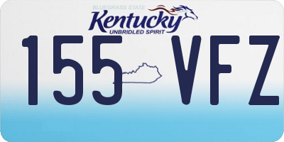 KY license plate 155VFZ