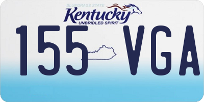 KY license plate 155VGA